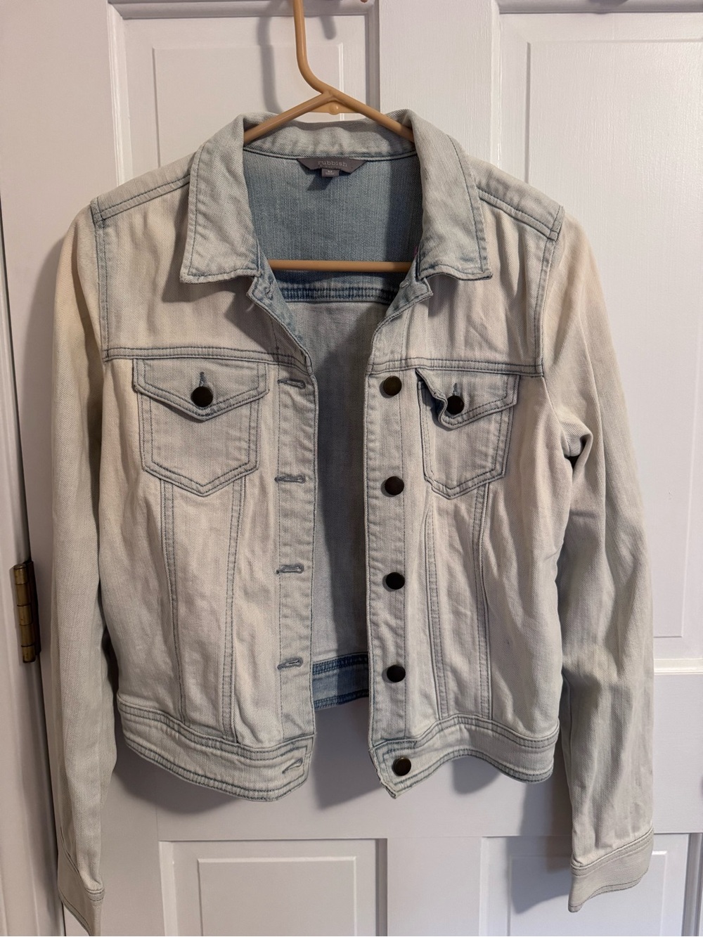 Rubbish Light Wash Blue Jean Jacket size Medium